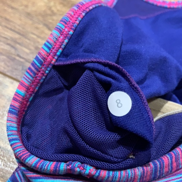 Lululemon power y tank top in blue, pink, purple space stripes - Picture 6 of 6